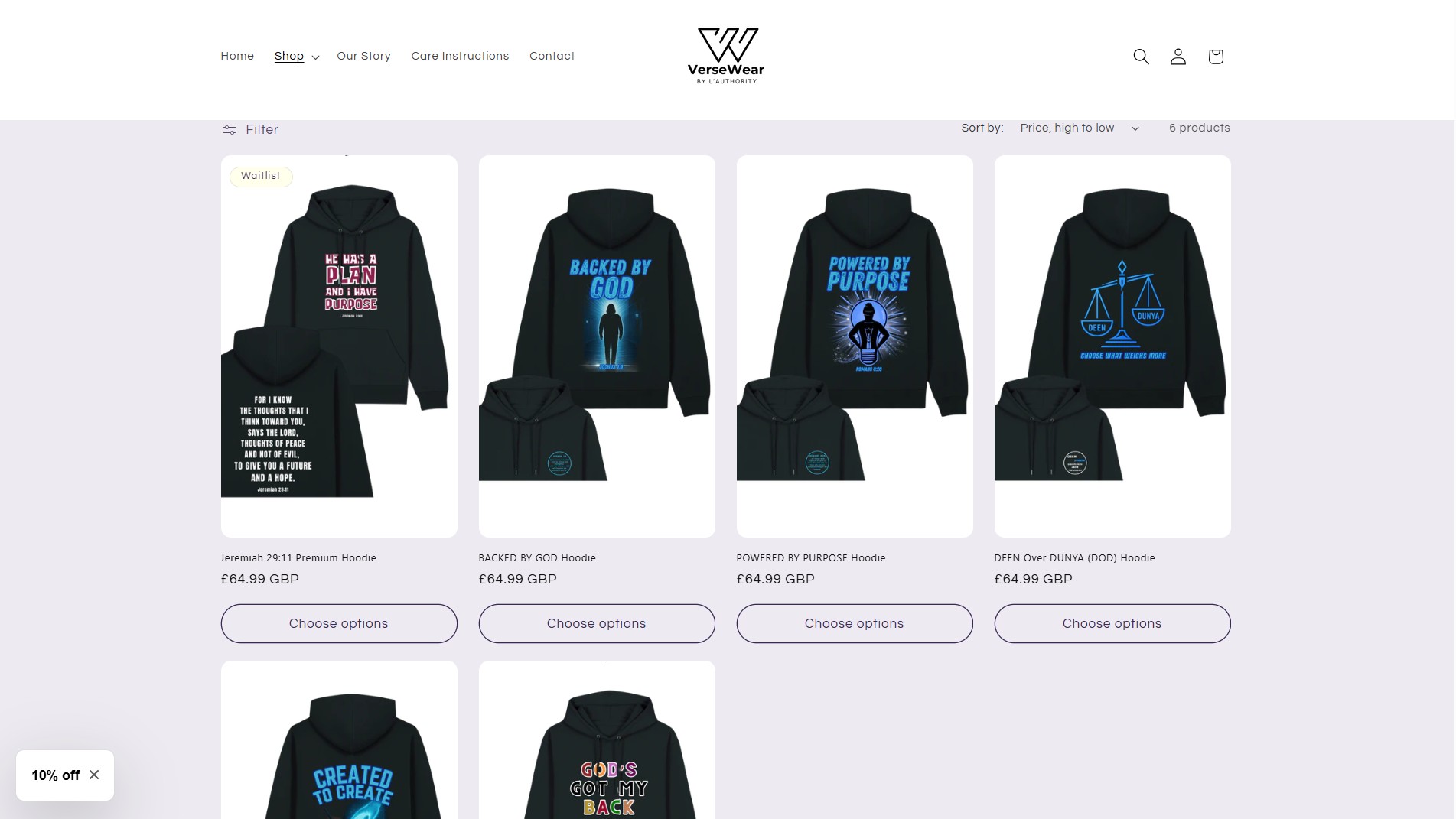 versewear.co.uk screenshot